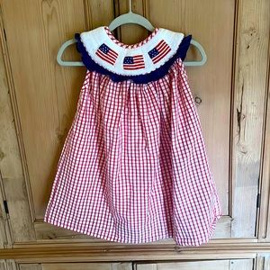 Smockingbird patriotic dress size 2t